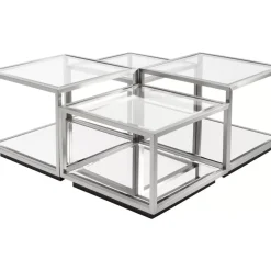 Couchtisch Luigi Silber (4/Set)