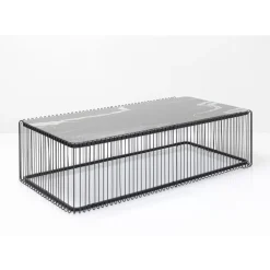 Couchtisch Wire Glas Marble Schwarz 145X70Cm