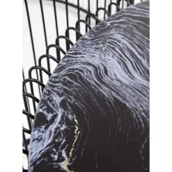 Couchtisch Wire Glas Marble Schwarz (2/Set)