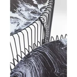 Couchtisch Wire Glas Marble Schwarz (2/Set)