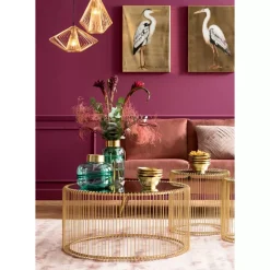 Couchtisch Wire Uno Brass O80Cm