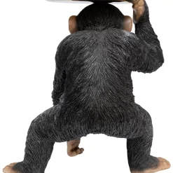 Deko Figur Butler Playing Chimp Schwarz 52Cm