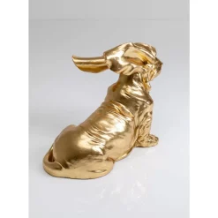 Deko Figur Coiffed Dog Gold 52Cm