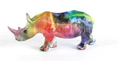 Deko Figur Colored Rhino