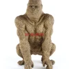 Deko Figur Gorilla Gold 80Cm