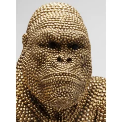 Deko Figur Gorilla Gold 80Cm