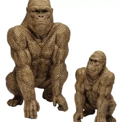 Deko Figur Gorilla Gold 80Cm