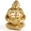Deko Figur Gorilla Holding Bowl Gold