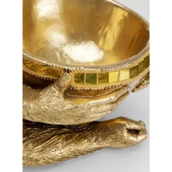 Deko Figur Gorilla Holding Bowl Gold