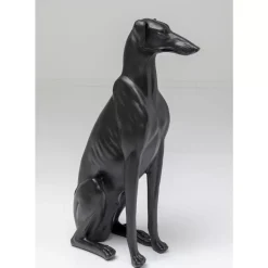 Deko Figur Greyhound Bruno Schwarz Matt 80Cm