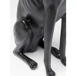 Deko Figur Greyhound Bruno Schwarz Matt 80Cm