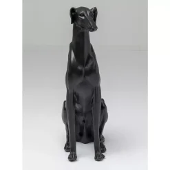 Deko Figur Greyhound Bruno Schwarz Matt 80Cm