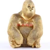 Deko Figur Monkey Gorilla Side Medium Gold