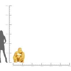 Deko Figur Monkey Gorilla Side Xl Gold