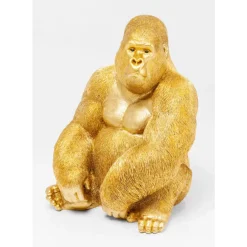 Deko Figur Monkey Gorilla Side Xl Gold