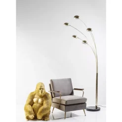 Deko Figur Monkey Gorilla Side Xl Gold