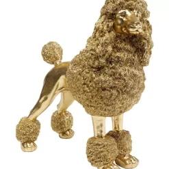 Deko Figur Mrs Poodle Gold 34Cm