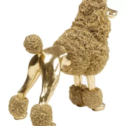 Deko Figur Mrs Poodle Gold 34Cm
