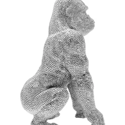 Deko Figur Shiny Gorilla Silber 46Cm