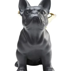 Deko Figur Sitting Angel Dog Gold-Schwarz