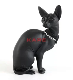 Deko Figur Sitting Cat Audrey Schwarz 27Cm