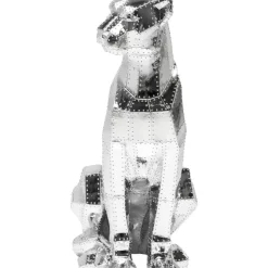 Deko Figur Sitting Cat Rivet Chrome