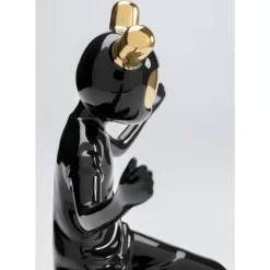 Deko Figur Skating Astronaut Schwarz 21Cm