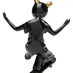 Deko Figur Skating Astronaut Schwarz 21Cm
