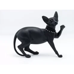 Deko Figur Standing Cat Audrey Schwarz 29Cm