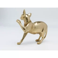 Deko Figur Standing Cat Audrey Gold 29Cm