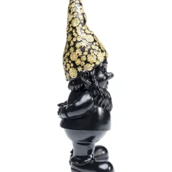 Deko Figur Zwerg Standing Schwarz Gold 30Cm