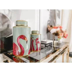 Deko Gefas Flamingos 29Cm