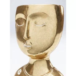 Deko Objekt Daisy Head Gold 19Cm