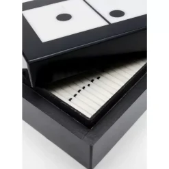 Deko Objekt Domino Schwarz/Weis 14X5Cm
