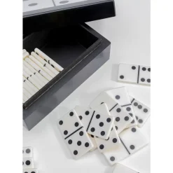 Deko Objekt Domino Schwarz/Weis 14X5Cm