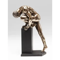 Deko Objekt Nude Man Stand Bronze 35Cm