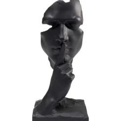 Deko Objekt Quiet Face Schwarz 31Cm