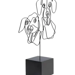 Deko Objekt Wire Dog Faces 38Cm