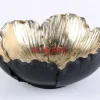 Deko Schale Flower Bloom Schwarz Gold O25Cm