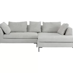 Ecksofa Gianni Cord Grau Rechts