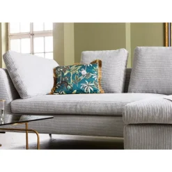 Ecksofa Gianni Cord Grau Rechts