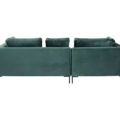 Ecksofa Gianni Small Velvet Dunkelgrun Links