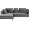 Ecksofa Gianni Small Velvet Grau Links