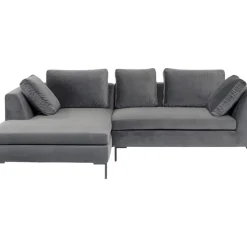 Ecksofa Gianni Small Velvet Grau Links