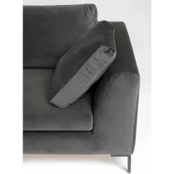Ecksofa Gianni Small Velvet Grau Links