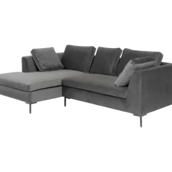 Ecksofa Gianni Small Velvet Grau Links