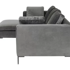 Ecksofa Gianni Small Velvet Grau Links