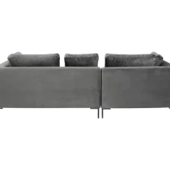 Ecksofa Gianni Small Velvet Grau Links