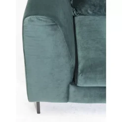 Ecksofa Gianni Velvet Dunkelgrun Rechts Schwarz