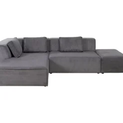 Ecksofa Infinity Ottomane Cord Grau Links